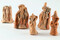 Série de figurines mises au jour dans la nef de l'église de l'ancienne abbaye de Beaumont à Tours (Indre-et-Loire). Probable objets de dévotion offerts ou achetés par les religieuses datant des 17-18e (?) siècles. Certains personnages pourraient correspondre à des pèlerins.