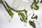 Eléments en verre provenants d'une verrière Art nouveau, exhumés à Dijon (Côte-d'Or) en 2011 à l'occasion d'un diagnostic.  Les motifs sont végétaux : ils figurent une fleur et des feuilles de chardon. Tous ces éléments contribuent à documenter la vie culturelle et industrielle de Dijon à la fin du XIXe s.