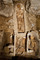 Trois sépultures médiévales dans la partie ouest du chœur, église Saint-Pierre et Saint-Paul à Gonesse (Val-d'oise), 2011.  Jusqu'à cinq niveaux de sépultures ont été dégagés : les ossements présentent un bon état de conservation. 