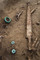 Vue de détail d'une épée et de son système de suspension, IVe s. avant notre ère, Buchères (Aube), 2013.