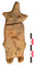 Statuette féminine en terre cuite (hauteur : 10 cm ; épaisseur : 3,5 cm), Bronze final, Metz (Moselle), 2012. Les attributs féminins sont marqués. Il pourrait s'agir d'une représentation symbolique de la fertilité.