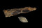 Trait de scorpion en fer et balle de fronde en plomb, témoignage de l'armement utilisé sur le camp romain du Mont Castel, fin du Ier s. avant notre ère, à Port-en-Bessin (Calvados), 2014. 